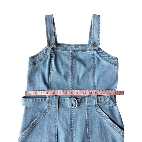 American Eagle Super Stretch Denim Overall Mini Dress Size 8 - Picture 9 of 11